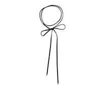 jiingekk Long collier gothique noir en velours avec nœud papillon pour femme coréen à nouer, taille unique, Comme décrit, Comme décrit.