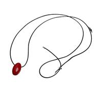 jiingekk Long collier tendance en cuir noir contemporain avec une corde à breloques sphériques, taille unique, Comme décrit, Comme décrit.