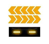 jiingekk Lot de 10 autocollants réfléchissants multicolores pour voiture, accessoires de protection extérieure pour moto, camion, voiture, accessoires extérieurs de décoration latérale