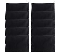 jiingekk Lot de 10 porte-stylos multifonctionnels en toile pour crayons, cosmétiques, accessoires scolaires pour étudiants, boîte à cosmétiques, Noir