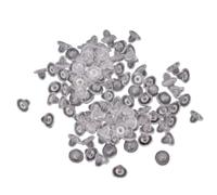 jiingekk Lot de 100 coussinets transparents à clipser en silicone pour boucles d'oreilles - Coussinets confortables pour boucles d'oreilles - Kit d'horloge murale anti-douleur