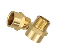 jiingekk Lot de 2 adaptateurs de tuyau en laiton étanche 1,27 cm G femelle vers mâle pour irrigation extérieure