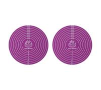 jiingekk Lot de 2 tapis de cuisson en silicone résistant à la chaleur pour pizza, pâtisseries et décoration de gâteaux - Accessoires de cuisson portables en silicone