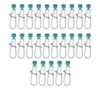 jiingekk Lot de 25 émerillons de pêche rotatifs à dégagement rapide et anti-rouille pour accessoires de pêche à la ligne