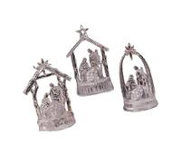jiingekk Lot de 3 décorations religieuses pour crèche de Noël en acrylique - Figurines créatives