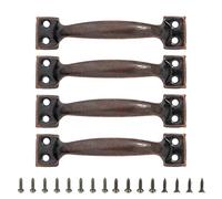 jiingekk Lot de 4 poignées de tiroir de commode en métal pour porte de grange et armoires, poignées de meubles antiques, poignées de cuisine confortables