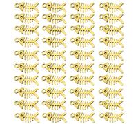 jiingekk Lot de 40 pendentifs en forme d'arête de poisson pour la fabrication de bijoux vintage en alliage de bronze - Fournitures d'artisanat, taille unique, Comme décrit, Comme décrit.