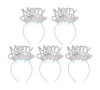 jiingekk Lot de 5 bandeaux lumineux de Noël pour les fêtes de fin d'année, bandeau lumineux pour filles et femmes