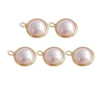 jiingekk Lot de 5 pendentifs en perles uniques pour bracelets et colliers, 6 mm, Comme décrit, Comme décrit.