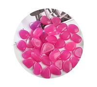 jiingekk Lot de 50/100 galets fluorescents décoratifs pour aquarium, pierres décoratives pour aquariums, roches sous-marines