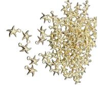 jiingekk Lot de 50 pendentifs en forme d'étoile de mer conque pour fabrication de bijoux pour bracelets, colliers, boucles d'oreilles, loisirs créatifs, taille unique
