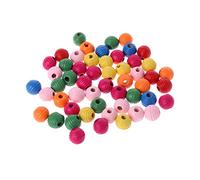 jiingekk Lot de 50 perles en bois naturel coloré pour oiseaux, jouets éducatifs, pendentifs, fabrication de bijoux, jouets pour perroquets pour grands oiseaux