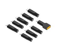 jiingekk Lot de 9 adaptateurs d'entrée mâle de type C vers sortie femelle PD100 W pour câble d'alimentation de rechange - Adaptateur large compatibilité