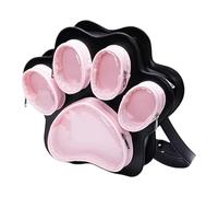 jiingekk Lovely Cats Paw Designs Sac à bandoulière pour femme avec fenêtre transparente et sangle réglable pour un usage quotidien, BP., One Size