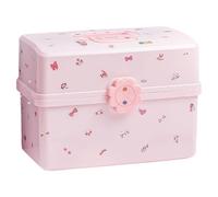 jiingekk Organisateur de pinces à cheveux et chouchous pour filles - Boîte de rangement à plusieurs niveaux pour bijoux de bébé avec serrure - Accessoire de maison pour l'organisation