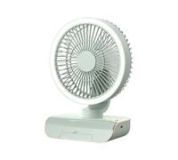 jiingekk Petit ventilateur de bureau pratique à fixer au mur - Refroidissement à air rechargeable - Convient pour la maison - Ventilateur de bureau avec batterie rechargeable USB