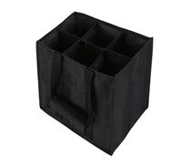 jiingekk Porte-bouteilles robuste pour 6 bouteilles - Design incassable - Poignées renforcées - Sac de transport pour boissons - Sac à main non tissé efficace, multicolore, 27x27x27CM