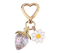 jiingekk Porte-clés unique en forme de cœur de marguerites en résine robuste fabriqué avec des détails complexes pour les amoureux Porte-clés tendance en forme de cœur, C, taille unique