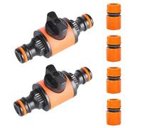 jiingekk Raccord rapide fileté - Adaptateur de joint à valve - Répartiteur de tuyau d'arrosage - Pour maison, jardin, irrigation - Accessoires d'arrosage à économie d'eau