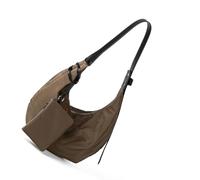 jiingekk Sac à bandoulière polyvalent pour tous les jours, intérieur spacieux en nylon sous les aisselles, pour femme, style décontracté ou au bureau, tendance, kaki, One Size