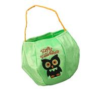 jiingekk Sac de collection saisonnière en velours décoré de citrouilles - Spacieux - Porte-bonbons - Accessoire de fête pour enfants - Sac de rangement en velours, Vert, A