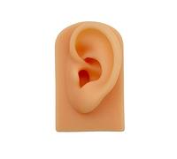 jiingekk Simulation en silicone souple 1:1 - Oreille humaine - Modèle d'oreille - Modèle pour l'enseignement - Accessoires d'affichage en silicone - Oreilles d'entraînement pour piercing, taille