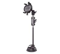 jiingekk Support de téléphone 2 en 1 pour tableau de bord de voiture avec coussinet en silicone rotatif en aluminium pour appareils mobiles, téléphone et voiture