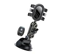 jiingekk Support de téléphone 2 en 1 pour tableau de bord de voiture avec coussinet en silicone rotatif en aluminium pour appareils mobiles, téléphone et voiture