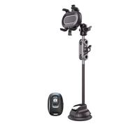 jiingekk Support de téléphone 2 en 1 pour tableau de bord de voiture avec coussinet en silicone rotatif en aluminium pour appareils mobiles, téléphone et voiture