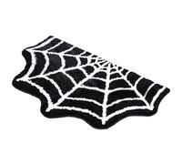 jiingekk Tapis de salle de bain antidérapant de qualité supérieure sur le thème d'Halloween avec motif araignées, doux et absorbant pour la maison
