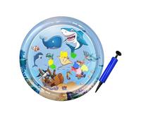 jiingekk Tapis gonflable épais de 100 cm pour chien et chat en PVC pour animaux domestiques - Tapis de jeu sensoriel par temps chaud - Lit gonflable pour chien et chat