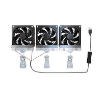 jiingekk Ventilateur de refroidissement USB polyvalent pour aquariums, température de l'eau et circulation de l'air pour un meilleur environnement