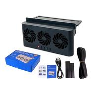jiingekk Ventilateur de refroidissement USB/solaire pour voiture, triple technologie de ventilation, grand angle de 180 °, ventilateur de radiateur de circulation d'air