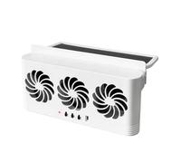 jiingekk Ventilateur de refroidissement USB/solaire pour voiture, triple technologie de ventilation, grand angle de 180 °, ventilateur de radiateur de circulation d'air