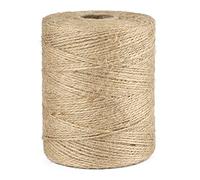 JijAcraft Ficelle de Jute 1mm, 300 Mètres en Jute Naturel, Marron 2 Pli pour Jardin, Emballage Cadeau, DIY, Arts Créatifs et Artisanat