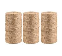 jijAcraft Ficelle de Jute 3mm, 100 Mètres Ficelle en Jute Naturel, Ficelle de Jute Marron 2 Pli, pour Jardin Emballage Cadeau DIY Arts Créatifs Artisanat