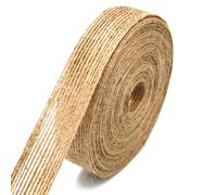 jijAcraft Ruban de jute 2 cm de large, 10 m Burlap vintage, 1 rouleau de ruban décoratif en toile de jute pour artisanat, décoration de mariage, Noël, couronne d'automne, J10704-D1