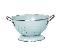 JiJia LeCo Enamel Colander Bowl Style Vintage Self Draining Fruits Bowls Metal Dinner Set Home Kitchen Table Décoration (Petit, Blanc) (Small Green)