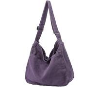 JiJia LeCo Sac fourre-tout en toile, sac à bandoulière décontracté Hobo pour hommes et femmes, grand sac à main, sac messager, voyage, travail, 1 sac violet