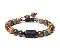 JIJIBA 12 signes du zodiaque constellation bracelet naturel Bracelet tissé en pierre Bijoux pour femmes homme couple cadeau