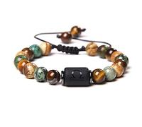 JIJIBA 12 signes du zodiaque constellation bracelet naturel Bracelet tissé en pierre Bijoux pour femmes homme couple cadeau