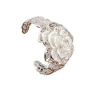 JIJIBA Bijoux de fiançailles Exquis Charme rétro Creux Grandes Femmes Dame Fleurs Ouvertures Bracelet