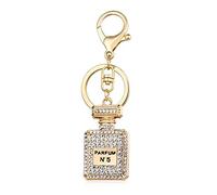 JIJIBA Bijoux de Mode Strass Cristal 3 Couleurs Bouteille Forme Pendentif Keychain Cadeaux Voiture Sac à Main Porte-clés Fête Cadeaux