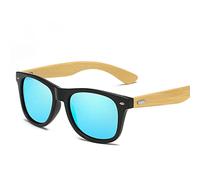 JIJIBA Bois Bambou Lunettes de Soleil Hommes Femmes Classique Vintage Conduite Lunettes de Soleil Lunettes de Vue Noir