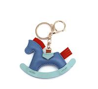 JIJIBA Femmes Cuir Charms Sac Pendentif Keychain Cartoon Pony Rocking Horses Keyring Cute Animal Ornement Accessoires Décoration Cadeau
