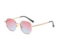 JIJIBA Lunettes de soleil Hommes Vintage Octogone Métal Lunettes de soleil pour femmes Lunettes de soleil de marque de luxe Dames