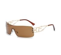 JIJIBA New Punk One Piece Lunettes de Soleil Femmes Sun Glasses Wrap Around Sunshade Eyeglasses Men Eyewear Goggles