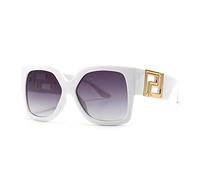 JIJIBA Nouveau carré à monture épaisse Lunettes de soleil Femmes Grande Taille Lunettes de soleil Creux Vintage Shades gafas
