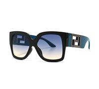 JIJIBA Nouveau carré à monture épaisse Lunettes de soleil Femmes Grande Taille Lunettes de soleil Creux Vintage Shades gafas