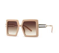 JIJIBA Nouvelle Mode Lunettes de Soleil carrées surdimensionnées pour Femmes Hommes Designer rétro Tendance dégradé Nuances Lunettes de Soleil Lunettes